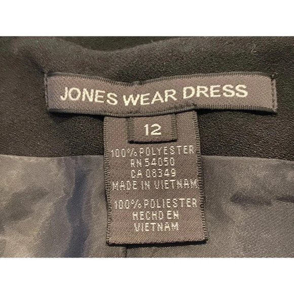 Jones Wear Black Sheath Halter Dress Strappy Back Womens Size 12 (912) - Picture 3 of 3